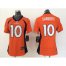 Nike Denver Broncos #10 Emmanuel Sanders Orange Team Color Womens Stitched NFL New Elite Jersey