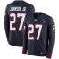 Nike Houston Texans #27 Duke Johnson Jr Navy Blue Team Color Youth Stitched NFL Limited Therma Long Sleeve Jersey