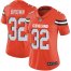 Nike Cleveland Browns #32 Jim Brown Orange Alternate Womens Stitched NFL Vapor Untouchable Limited Jersey
