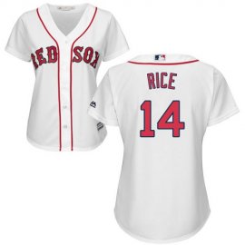 Boston Red Sox #14 Jim Rice White Home Womens Stitched MLB Jersey