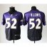 Nike Baltimore Ravens #52 Ray Lewis Purple/Black Mens Stitched NFL Elite Fadeaway Fashion Jersey