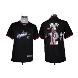 Nike New England Patriots #12 Tom Brady Black Mens NFL Game All Star Fashion Jersey