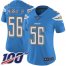 Nike Los Angeles Chargers #56 Kenneth Murray Jr Electric Blue Alternate Womens Stitched NFL 100th Season Vapor Untouchable Limited Jersey