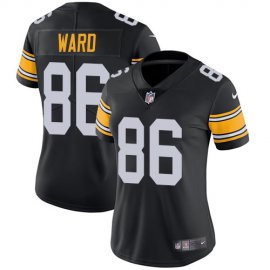 Nike Pittsburgh Steelers #86 Hines Ward Black Alternate Womens Stitched NFL Vapor Untouchable Limited Jersey