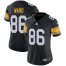 Nike Pittsburgh Steelers #86 Hines Ward Black Alternate Womens Stitched NFL Vapor Untouchable Limited Jersey