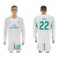 Real Madrid #22 Isco White Home Long Sleeves Soccer Club Jersey