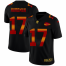 Kansas City Chiefs #17 Mecole Hardman Mens Black Nike Red Orange Stripe Vapor Limited NFL Jersey