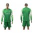 Manchester City Blank Green Goalkeeper Long Sleeves Soccer Club Jersey