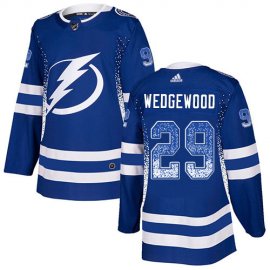 Adidas Tampa Bay Lightning #29 Scott Wedgewood Blue Home Authentic Drift Fashion Stitched NHL Jersey