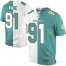 Nike Miami Dolphins #91 Cameron Wake Aqua Green/White Mens Stitched NFL Elite Split Jersey