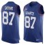 Nike New York Giants #87 Sterling Shepard Royal Blue Team Color Mens Stitched NFL Limited Tank Top Jersey