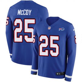 Nike Buffalo Bills #25 LeSean McCoy Royal Blue Team Color Mens Stitched NFL Limited Therma Long Sleeve Jersey