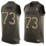 Nike Baltimore Ravens #73 Marshal Yanda Green Mens Stitched NFL Limited Salute To Service Tank Top Jersey
