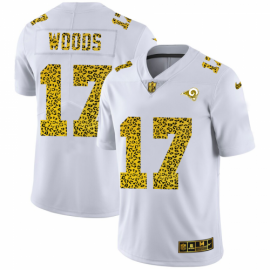 Los Angeles Rams #17 Robert Woods Mens Nike Flocked Leopard Print Vapor Limited NFL Jersey White