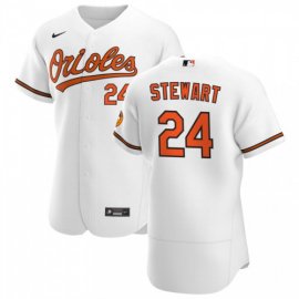Baltimore Orioles #24 DJ Stewart Mens Nike White Home 2020 Authentic Player MLB Jersey