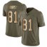 Nike Atlanta Falcons #81 Hayden Hurst Olive/Gold Mens Stitched NFL Limited 2017 Salute To Service Jersey