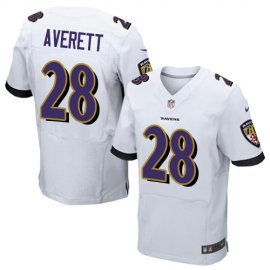 Nike Baltimore Ravens #28 Anthony Averett White Mens Stitched NFL New Elite Jersey