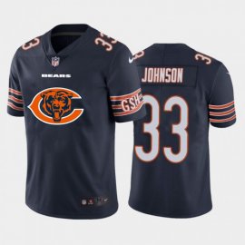 Chicago Chicago Bears #33 Jaylon Johnson Navy Blue Mens Nike Big Team Logo Vapor Limited NFL Jersey