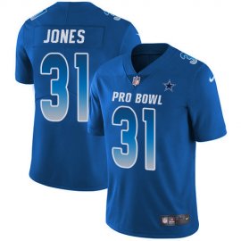 Nike Dallas Cowboys #31 Byron Jones Royal Mens Stitched NFL Limited NFC 2019 Pro Bowl Jersey