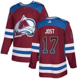 Adidas Colorado Avalanche #17 Tyson Jost Burgundy Home Authentic Drift Fashion Stitched NHL Jersey