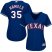 Texas Rangers #35 Cole Hamels Blue Alternate Womens Stitched MLB Jersey