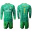 Real Madrid #1 Navas Green Goalkeeper Long Sleeves Soccer Club Jersey