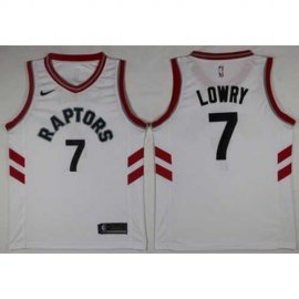Mens Nike Toronto Raptors #7 Kyle Lowry White Association Edition NBA Swingman Jersey