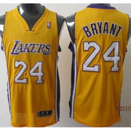 Revolution 30 Los Angeles Lakers 24 Kobe Bryant Yellow Jersey Cheap