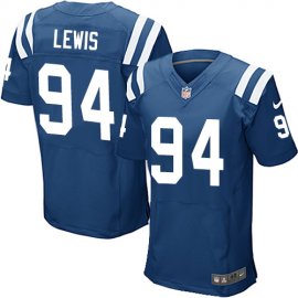 Nike Indianapolis Colts #94 Tyquan Lewis Royal Blue Team Color Mens Stitched NFL Elite Jersey