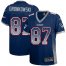 Nike New England Patriots #87 Rob Gronkowski Navy Blue Team Color Womens Stitched NFL Elite Drift Fashion Jersey