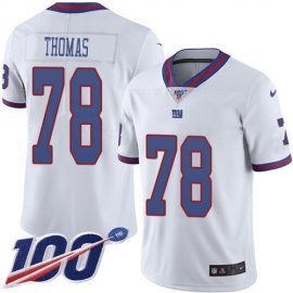 Nike New York Giants #78 Andrew Thomas White Youth Stitched NFL Limited Rush 100th Season Jersey