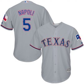 Texas Rangers #5 Mike Napoli Grey Cool Base Stitched Youth MLB Jersey