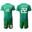 Germany #22 Ter Stegen Green Goalkeeper Soccer Country Jersey