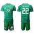 Germany #22 Ter Stegen Green Goalkeeper Soccer Country Jersey