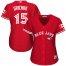 Toronto Blue Jays #15 Randal Grichuk Red Canada Day Womens Stitched MLB Jersey