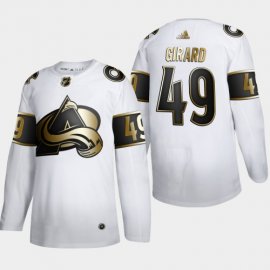 Colorado Avalanche #49 Samuel Girard Mens Adidas White Golden Edition Limited Stitched NHL Jersey