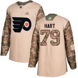 Adidas Philadelphia Flyers #79 Carter Hart Camo Authentic 2017 Veterans Day Stitched NHL Jersey