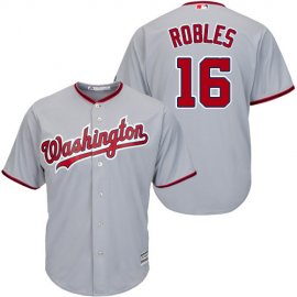 Washington Nationals #16 Victor Robles Grey New Cool Base Stitched Youth MLB Jersey
