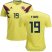 Colombia #19 F.Diaz Home Soccer Country Jersey