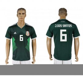Mexico #6 J. DOS SANTOS Home 2018 FIFA World Cup Soccer Jersey