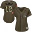 Toronto Blue Jays #12 Roberto Alomar Green Salute to Service Womens Stitched MLB Jersey