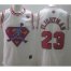 Chicago Bulls 23 Michael Jordan White Flightman Basketball Jerseys Cheap