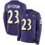 Nike Baltimore Ravens #23 Tony Jefferson Purple Team Color Mens Stitched NFL Limited Therma Long Sleeve Jersey