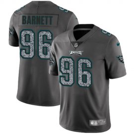 Nike Philadelphia Eagles #96 Derek Barnett Gray Static Mens Stitched NFL Vapor Untouchable Limited Jersey