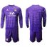 Lyon Blank Purple Goalkeeper Long Sleeves Soccer Club Jersey