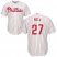 Philadelphia Phillies #27 Aaron Nola White(Red Strip) Cool Base Stitched Youth MLB Jersey