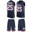 Nike New England Patriots #25 Terrence Brooks Navy Blue Team Color Mens Stitched NFL Limited Tank Top Suit Jersey