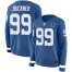 Nike Indianapolis Colts #99 DeForest Buckner Royal Blue Team Color Womens Stitched NFL Limited Therma Long Sleeve Jersey