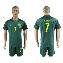 Brazil #7 Costa Away Soccer Country Jersey