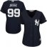 New York Yankees #99 Aaron Judge Navy Blue Alternate Womens Stitched MLB Jersey